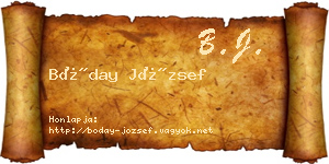 Bóday József névjegykártya